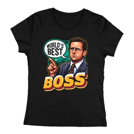 World's best boss női póló (Fekete)
