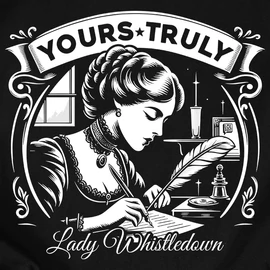 Lady Whistledown női póló (Fekete)