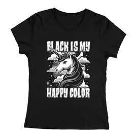 Happy color női póló (Fekete)