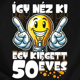 Kiégett x éves férfi póló (Fekete)