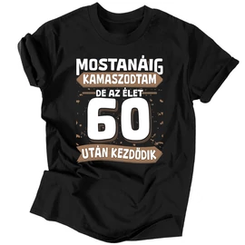Mostanáig kamaszodtam férfi póló (Fekete)