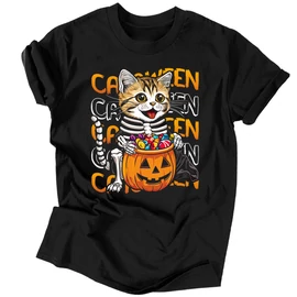 Catooween férfi póló (Fekete)