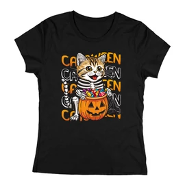 Catooween női póló (Fekete)