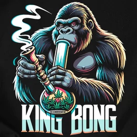 King Bong férfi póló (Fekete)