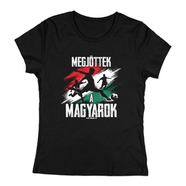 Megjöttek a magyarok szurkolói női póló (Fekete)