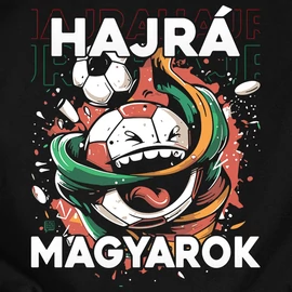 Hajrá magyarok Szurkolói férfi póló (Fekete)