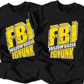 FBI legénybúcsú póló szett (Fekete-Fehér)