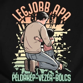 Legjobb apa férfi póló (Fekete)