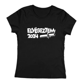 Elvégeztem! női póló (Fekete)