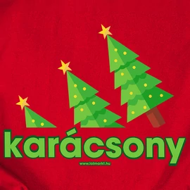 Karácsony férfi póló (Piros)