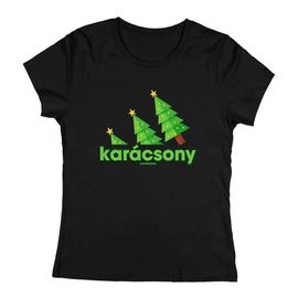 Karácsony női póló (Fekete)