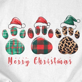 Merry Christmas (tappancsos) férfi póló (Fehér)