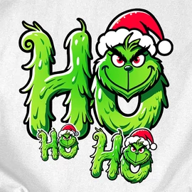 Ho Ho Ho (Grinch) férfi póló (Fehér)