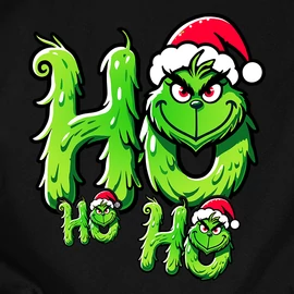 Ho Ho Ho (Grinch) gyerek póló (Fekete)
