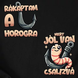Jól van csalizva páros póló szet (Fekete)