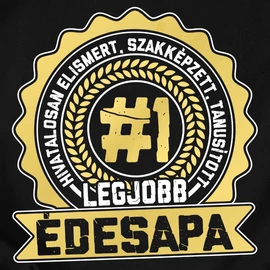 Tanusított legjobb édesapa férfi póló (Fekete)