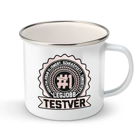 Tanusított legjobb testvér fém bögre (Fehér)