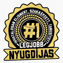 Tanusított legjobb nyugdíjas fém bögre (Fehér)