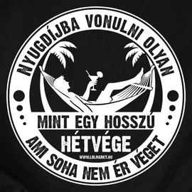 Nyugdíjas hétvége férfi póló (Fekete)