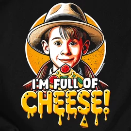 Full of cheese gyerek póló (Fekete)