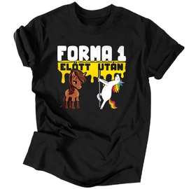 Froma 1 előtt - után férfi póló (Fekete)