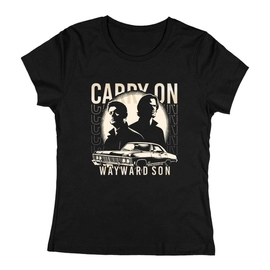Carry on Wayward Son női póló (Fekete)