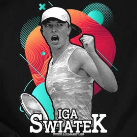 Iga Swiatek férfi póló (Fekete)
