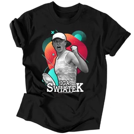 Iga Swiatek férfi póló (Fekete)