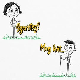 Szeretsz? Meg hát...  fém bögrék (Fehér)