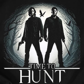 Time to hunt férfi póló (Fekete)