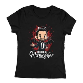 Lucifer Morningstar női póló (Fekete)