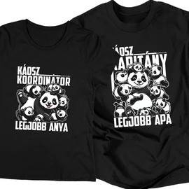 Káosz csapat páros póló szett (Fekete)