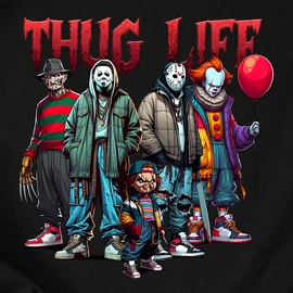 THUG LIFE - The Thugs férfi póló (fekete)