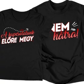 A kapcsolatunk előre megy páros póló szett (Fekete-Fekete)