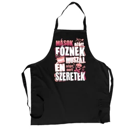 A konyha királynője kötény (Fekete)
