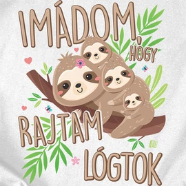 Imádom, hogy rajtam lógtok női póló (Fehér)