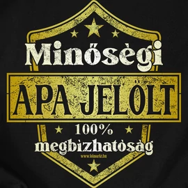 Minőségi Apa/Anya jelölt páros kapucnis pulóverek (Fekete)