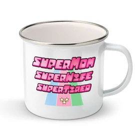 SuperMom fém bögre