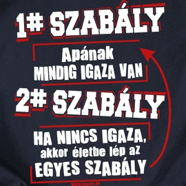 Apa szabályai férfi póló (Sötétkék)