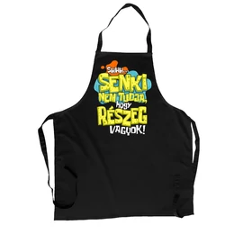 Shh... Senki nem tudja kötény (Fekete)