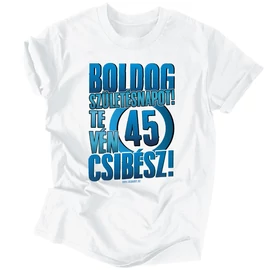 Boldog születésnapot, te vén csibész férfi póló (Fehér)