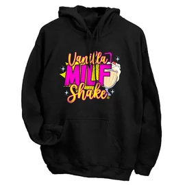 Vanilla Milf Shake kapucnis pulóver (Fekete)