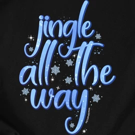 Jingle all the way férfi póló (Fekete)