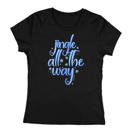 Jingle all the way női póló (Fekete)