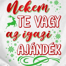 Nekem te vagy az igazi ajándék férfi póló (Fehér)