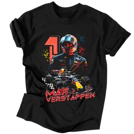 Max Verstappen Fan Art férfi póló (Fekete)