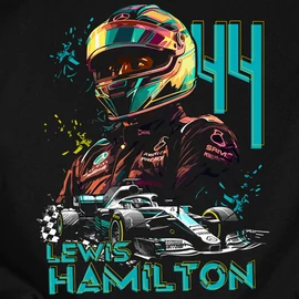 Lewis Hamilton Fan Art férfi póló (Fekete)