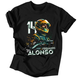 Fernando Alonso Fan Art férfi póló (Fekete)