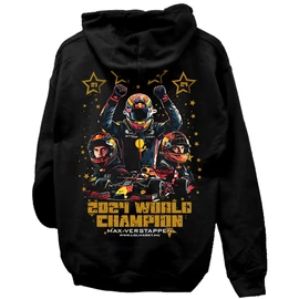 Max Verstappen World Champion 2024 kapucnis pulóver (Fekete)
