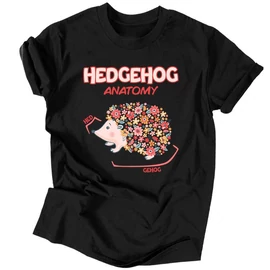 Hedgehog anatomy férfi póló (Fekete)